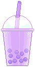 a purple boba drink
